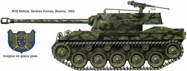 M18 Hellcat, сербские силы, Босния, 1993.
